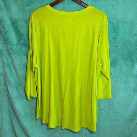 Westbound Woman Three Quarter Sleeve Tee Yellow 3XL - Picture 4 of 5